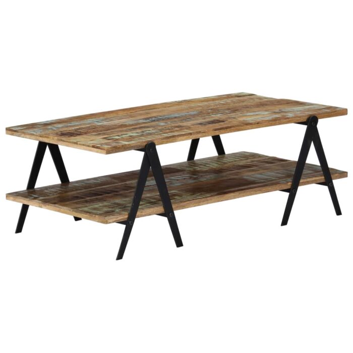 Table basse 115x60x40 cm Bois de récupération massif – Image 8