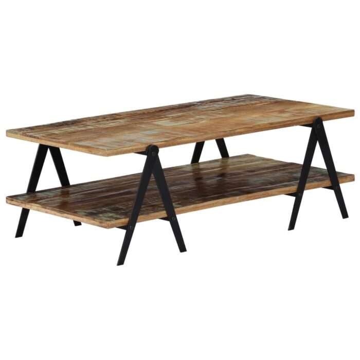 Table basse 115x60x40 cm Bois de récupération massif – Image 9