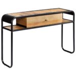 Table console 118 x 30 x 75 cm Bois de manguier massif – Image 2