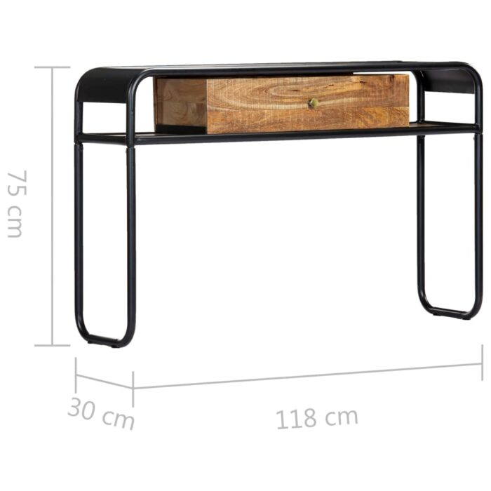 Table console 118 x 30 x 75 cm Bois de manguier massif – Image 7