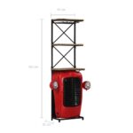 Cave à vin Tracteur 49x31x172 cm Bois massif de manguier – Image 10