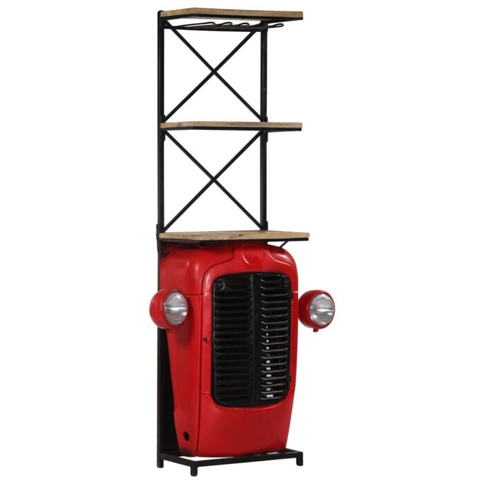 Cave à vin Tracteur 49x31x172 cm Bois massif de manguier – Image 11