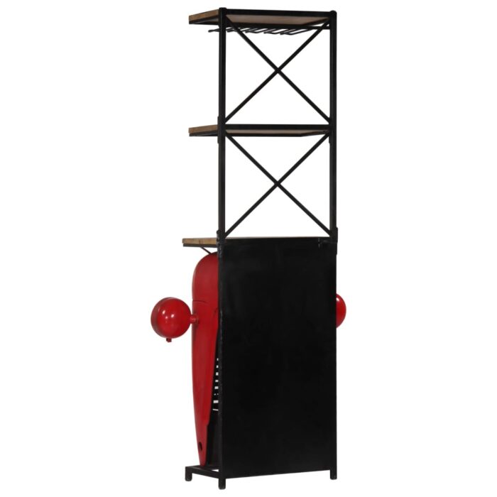 Cave à vin Tracteur 49x31x172 cm Bois massif de manguier – Image 4