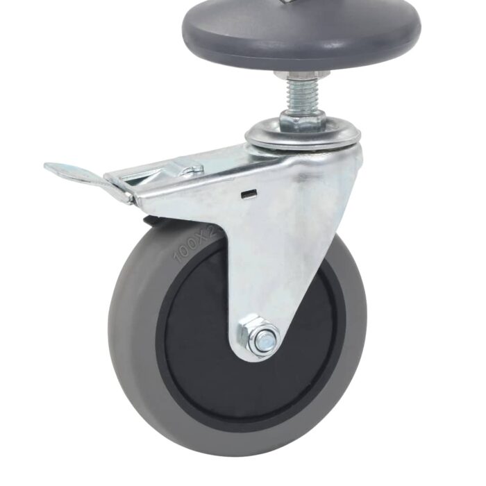 Chariot de cuisine pour 16 plateaux 38x55x163 cm Inox – Image 4