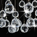 Plafonnier avec perles de cristal Argenté Sphère 3 ampoules G9 – Image 3