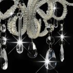 Plafonnier avec perles Blanc Rond E14 – Image 4