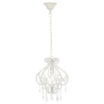 Plafonnier avec perles Blanc Rond E14 – Image 5