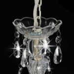 Lustre avec perles Blanc Rond 3 x E14 – Image 3
