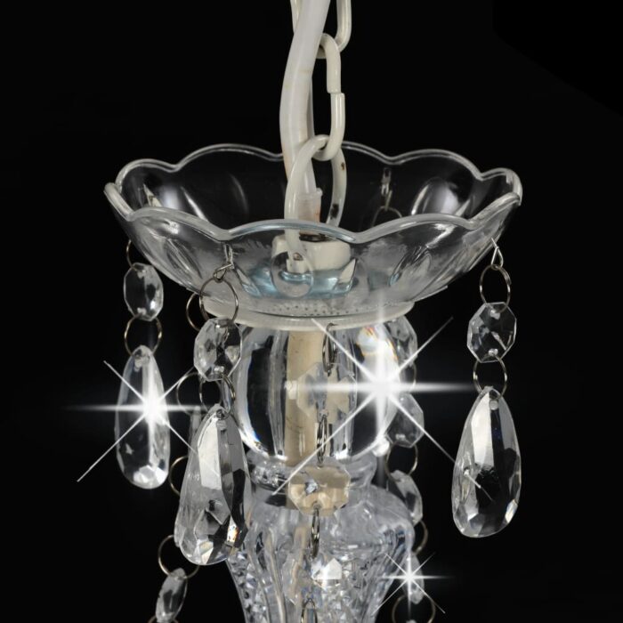 Lustre avec perles Blanc Rond 3 x E14 – Image 3