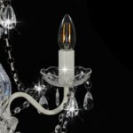 Lustre avec perles Blanc Rond 3 x E14 – Image 4