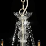 Lustre avec perles Blanc 8 ampoules E14 – Image 3