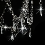 Lustre avec perles Blanc 8 ampoules E14 – Image 5