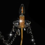 Lustre avec perles Doré 8 ampoules E14 – Image 4