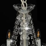Lustre avec perles Blanc 12 ampoules E14 – Image 3