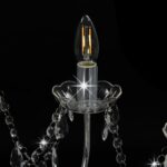 Lustre avec perles Argenté 12 ampoules E14 – Image 4