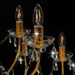 Lustre 2 couches Doré 15 ampoules E14 – Image 4