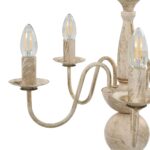 Lustre Blanc antique 5 ampoules E14 – Image 4