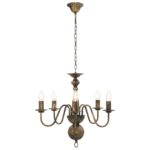 Lustre Noir antique 5 ampoules E14 – Image 3