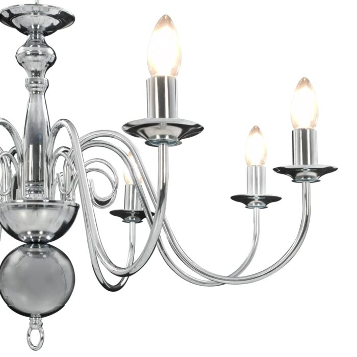 Lustre Argenté 8 ampoules E14 – Image 10
