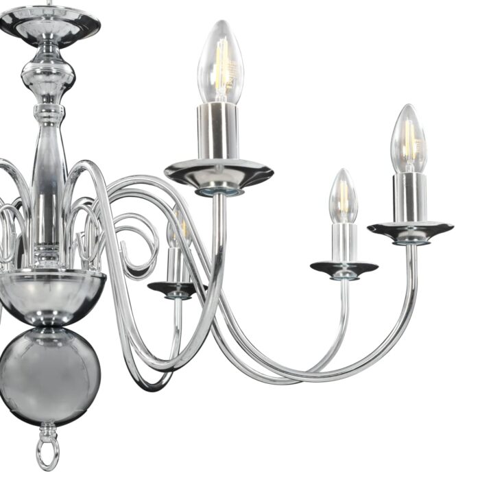 Lustre Argenté 8 ampoules E14 – Image 11