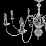 Lustre Argenté 8 ampoules E14 – Image 3