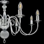 Lustre Argenté 8 ampoules E14 – Image 4