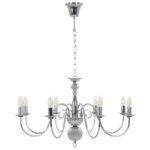 Lustre Argenté 8 ampoules E14 – Image 7