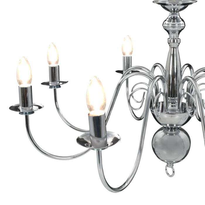 Lustre Argenté 8 ampoules E14 – Image 8