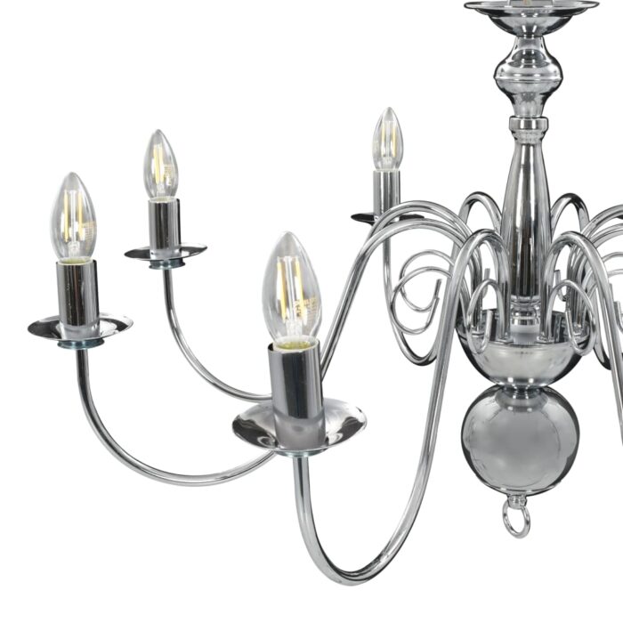 Lustre Argenté 8 ampoules E14 – Image 9