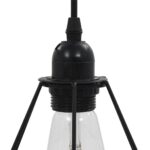 Plafonnier avec design de diamant Noir 3 ampoules E27 – Image 5
