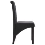 Chaises à manger lot de 2 gris foncé tissu – Image 4