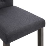 Chaises à manger lot de 2 gris foncé tissu – Image 6