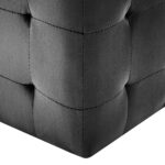 2 pcs Tables de chevet Noir 30x30x30 cm Tissu velours – Image 4
