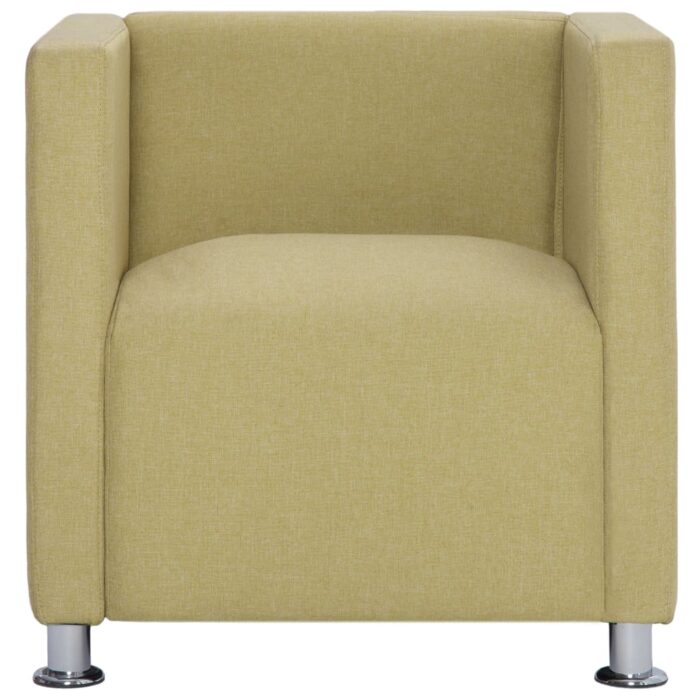 Fauteuil cube Vert Tissu – Image 3