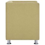 Fauteuil cube Vert Tissu – Image 4