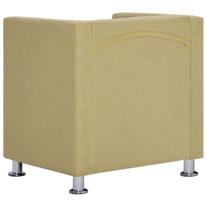 Fauteuil cube Vert Tissu – Image 5