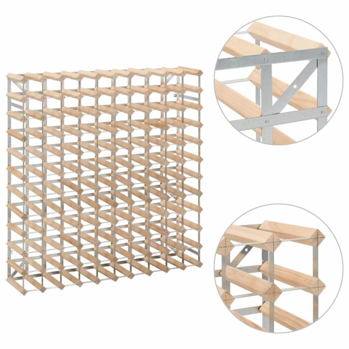 Casier à bouteilles 120 bouteilles Pinède solide – Image 2