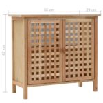 Armoire pour lavabo avec miroir Bois de noyer massif – Image 12