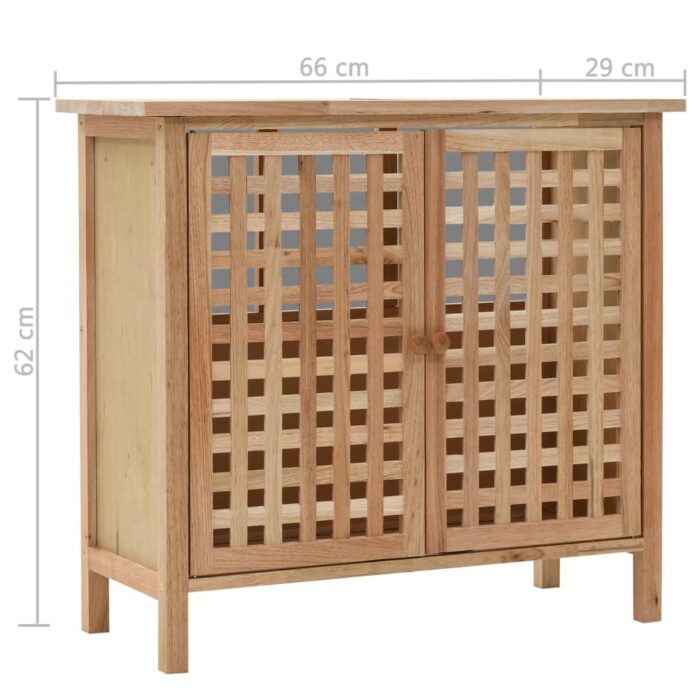 Armoire pour lavabo avec miroir Bois de noyer massif – Image 12