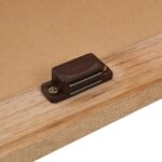 Armoire pour lavabo avec miroir Bois de noyer massif – Image 5