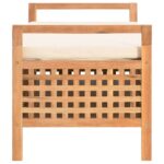 Banc de rangement 93x49x49 cm Bois de noyer massif – Image 2