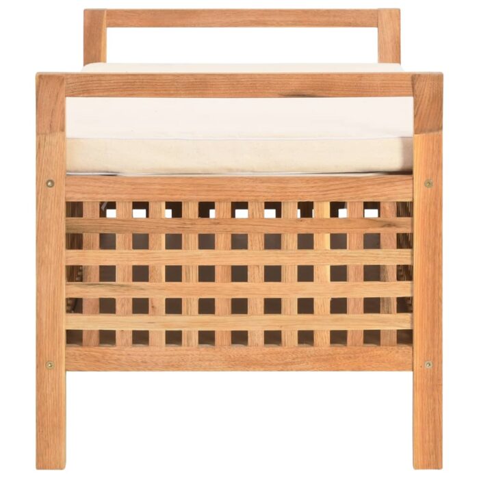 Banc de rangement 93x49x49 cm Bois de noyer massif – Image 2