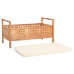 Banc de rangement 93x49x49 cm Bois de noyer massif – Image 3