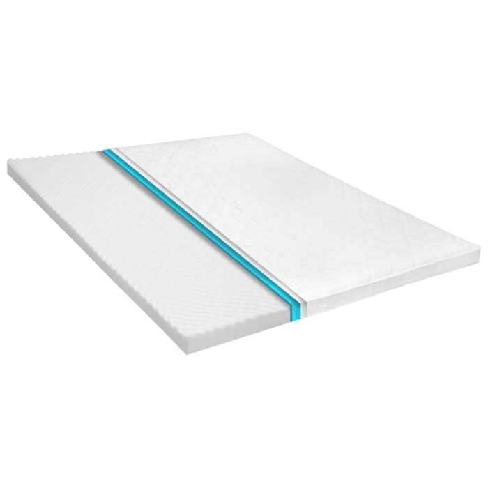 Sur-matelas 140 x 200 cm Mousse froide Profil d'œuf 6 cm – Image 1