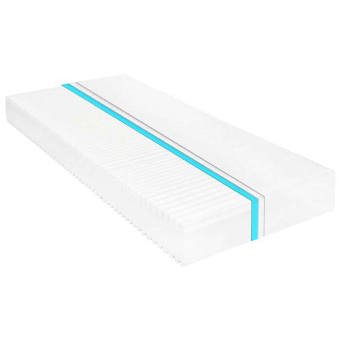 Matelas 120 x 200 cm 7 zones Mousse PU 16 cm H2 H3 – Image 1