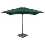 Parasol de jardin avec base portable vert