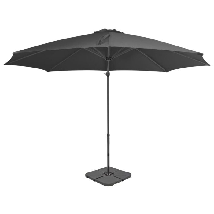 Parasol de jardin avec base portable anthracite – Image 1