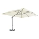 Parasol de jardin avec base portable sable – Image 3