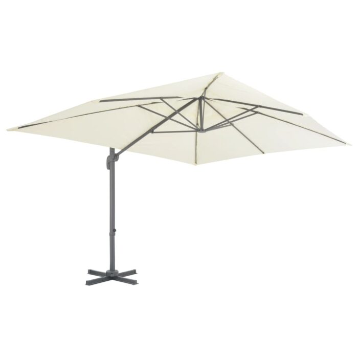 Parasol de jardin avec base portable sable – Image 3