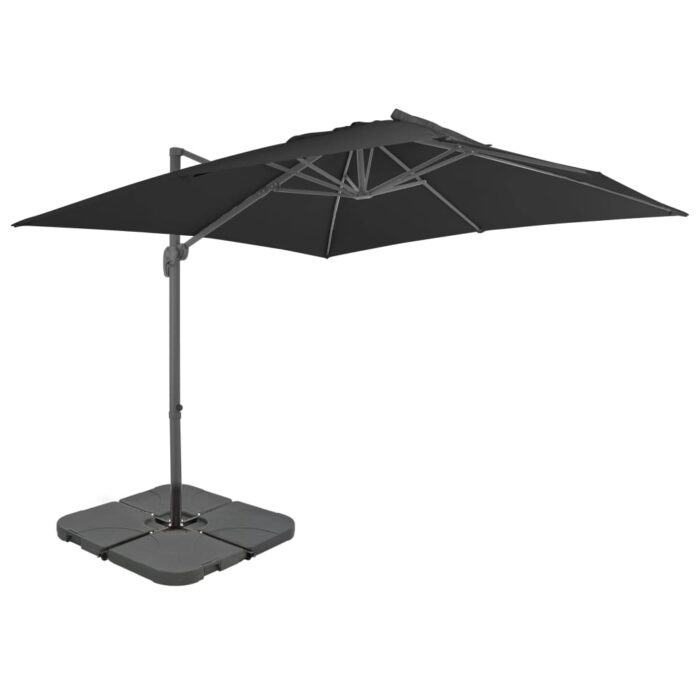Parasol de jardin avec base portable anthracite – Image 1